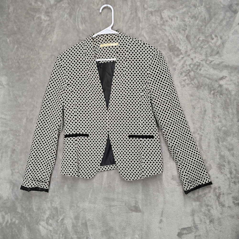 Mosaic & Co Womens XL Geometric Open Front Blazer Jacket Career Office Modern - Picture 9 of 12